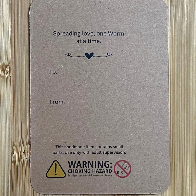 Worry Worm, Personalised Gift, Thank You, Teacher Gift, Under 5 Pounds