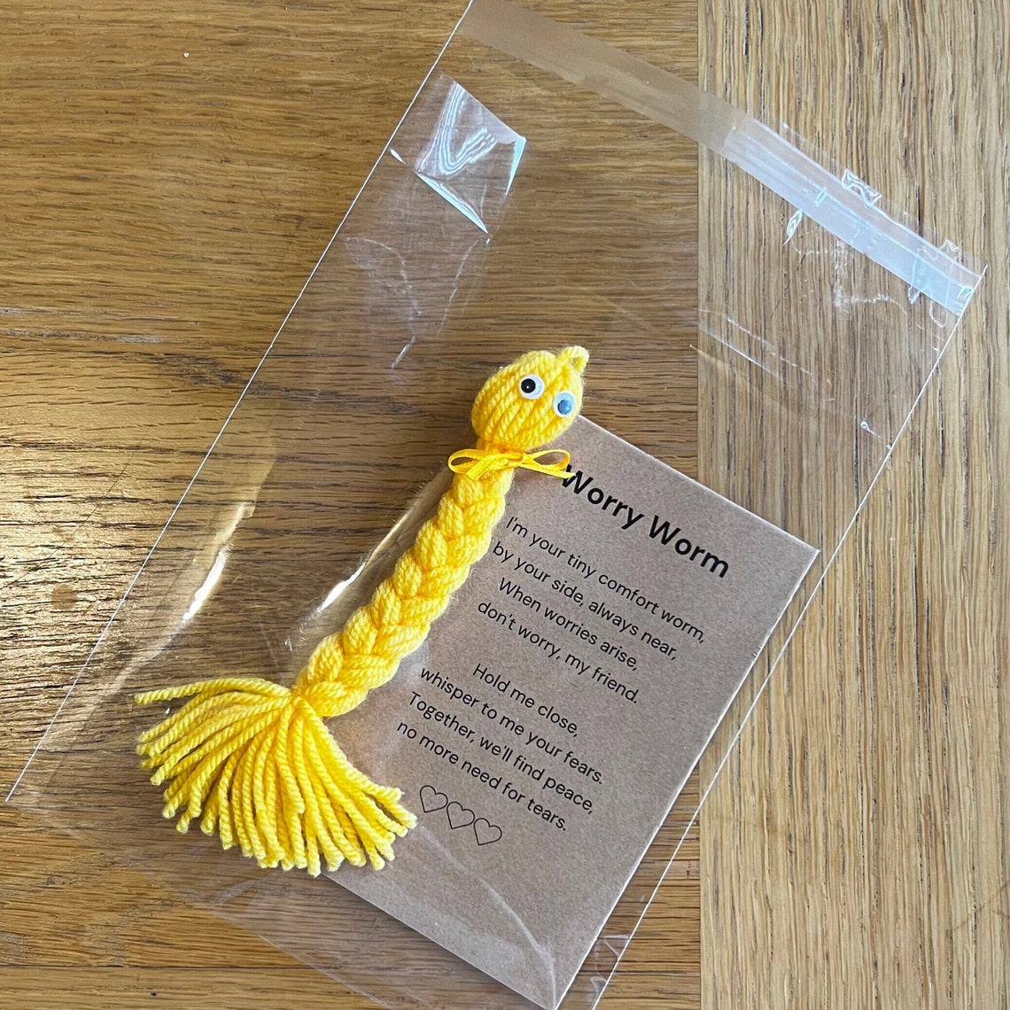 Worry Worm, Personalised Gift, Thank You, Teacher Gift, Under 5 Pounds