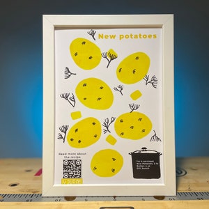Arte de cocina rústica: decoración de pared de estilo rústico con una receta de papas - Descarga digital instantánea en formato PDF - Arte de pared imprimible para decoración de cocina