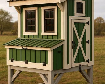 Chicken Coop & Run | PDF Plans | 3D, 2D Drawings | Step by Step Building Instructions