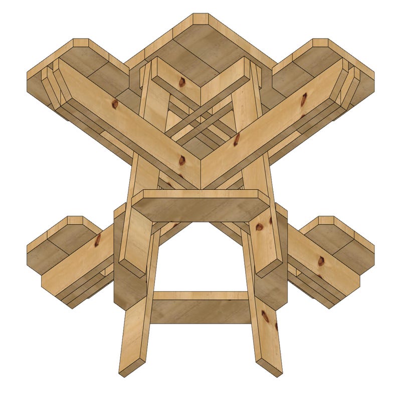 High Top Picnic Table Plan: DIY Woodworking (PDF Plans) - Etsy