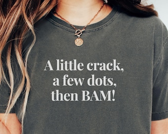 Mah Jongg Shirt A Little Crack Comfort Colors© T-shirt Funny Cute Mahjong Lover Mah-jongg Gift for Mom Cracks Dots Bams Game Shirt