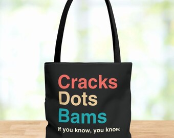 Cracks Dots Bams Tote Bag, Mahjong Bag, Mahjong Tote Bag, Mahjong Gift, Mahjong lover, gift for Mahjong Lover, Mahgal Gift, Gift for Mahjong
