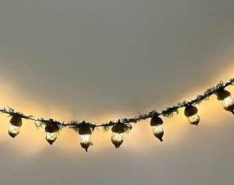 Acorn Lantern Chain | Handmade Miniature Fairy Lights