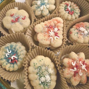 Homemade Cream Cheese Spritz Butter Cookies Holiday Gifts Christmas Cookies Made to Order 5 Dozen 60 cookies