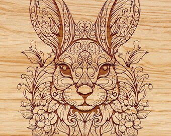 Floral Bunny SVG, Easter Bunny SVG, Happy Easter SVG, Spring SVG, Rabbit SVG Cut-bestand, Flower Bunny SVG, Animal Face SVG, Flower Crown SVG