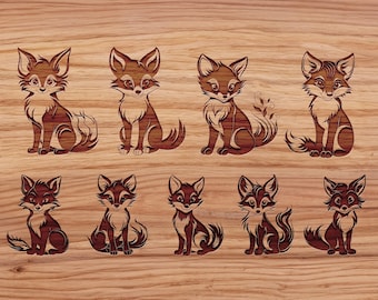 Pacchetto di file di taglio laser di mandala di volpe, pacchetto SVG di volpe 3D a strati, disegni di incisione di animali della foresta, compatibili con Glowforge e CNC, muro del bosco