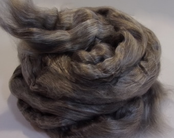 Luxury Dark Brown Yak/Mulberry Silk Blend 50/50 Combed Top / Roving Spinning or Felting Fiber 4 oz.