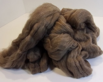 Luxury Gray Yak Combed Top / Roving Spinning or Felting Fiber 4 oz.