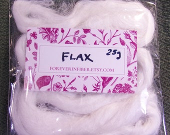 Discovery Pak of Plant-based Flax Fiber Combed Top/Roving Spinning or Blending Fiber 25g Spinner's Study