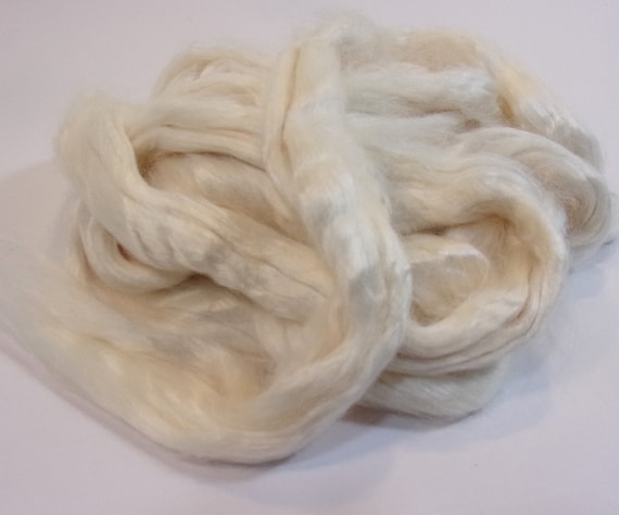 Plant Based Lotus Fiber Combed Top / Roving for Spinning or Blending 100 gm