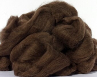 Luxury Light Brown Yak Combed Top / Roving Spinning or Felting Fiber 4 oz.