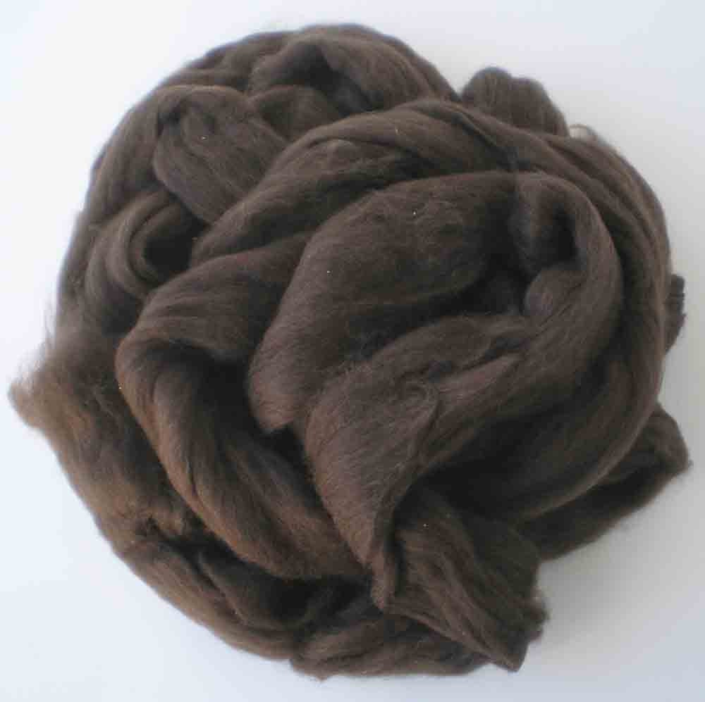 Luxury Dark Brown Yak Combed Top / Roving Spinning or Felting Fiber 4