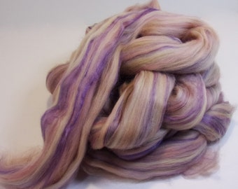 Merino/Bamboo Blend 85/15 "Bambino Duckle Daisy" Combed Top Spinning or Felting Fiber 4 oz.