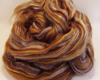 Merino/Silk 70/30 "Lynx" Constellation Series Combed Top Spinning or Felting Fiber 4 oz.