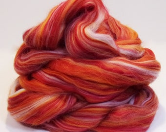 Merino/Bamboo Blend 85/15 "Bambino Bonnie Bee" Combed Top Spinning or Felting Fiber 4 oz.