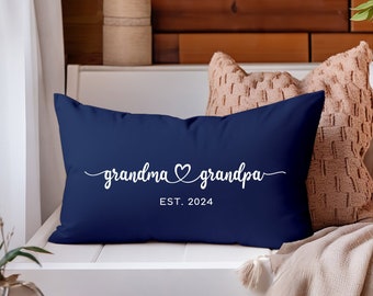 New Grandparent Gift, Grandma and Grandpa Pillow, Grandma Pillow, Grandpa Pillow, Baby Reveal, Family Pillow, Baby Announcement Pillow