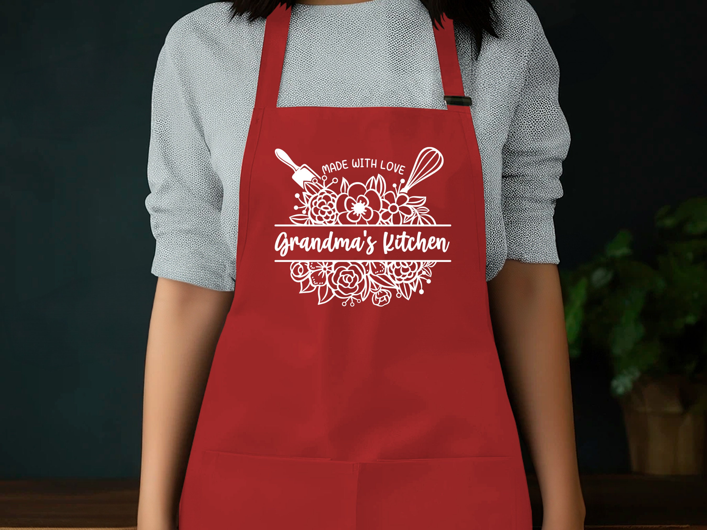 Discover Personalized Apron For Women, Personalized Apron, Mothers Day Gift, Kitchen Apron, Gift For Mom, Gift For Grandma, Gift for Her, Cute Apron