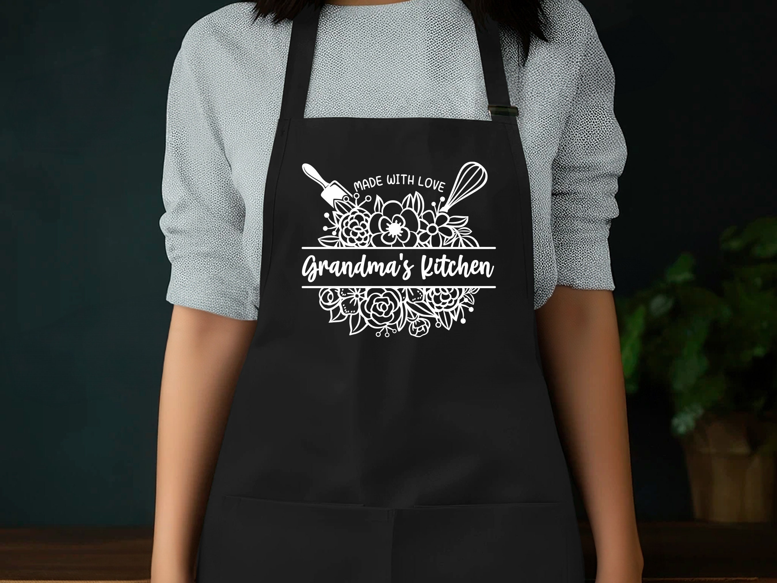 Discover Personalized Apron For Women, Personalized Apron, Mothers Day Gift, Kitchen Apron, Gift For Mom, Gift For Grandma, Gift for Her, Cute Apron