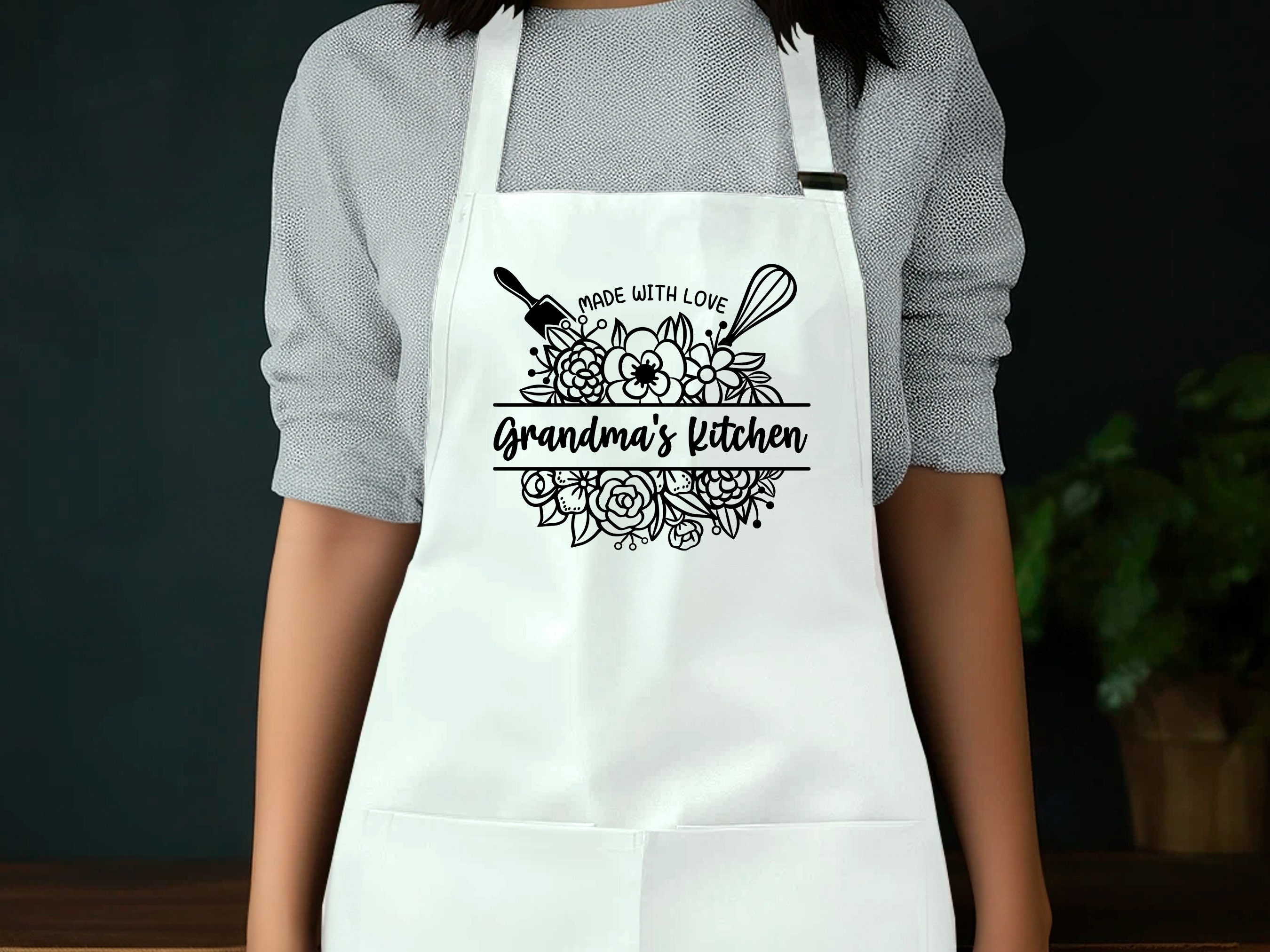 Discover Personalized Apron For Women, Personalized Apron, Mothers Day Gift, Kitchen Apron, Gift For Mom, Gift For Grandma, Gift for Her, Cute Apron