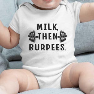 Funny Baby Onesie, Crossfit Baby, Gym Lover Baby Clothes, Fitness Baby Outfit, Baby Shower Gift for New Parents, Cute One Piece OS820DHH0