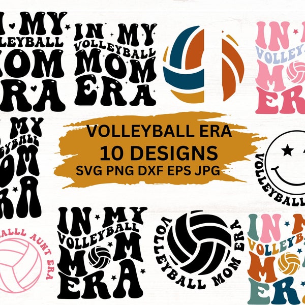 In My Volleyball Mom Era Svg Png, Volleyball Lover Png, Svg Files For Cricut, Silhouette, Cricut, Vector Files, Sports Svg, Instant Download