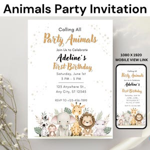 Faire-part d&#39;anniversaire fêtards, Faire-part d&#39;anniversaire, Appel à tous les fêtards, fêtards, Fête animaux de la ferme, Invitation sur toile