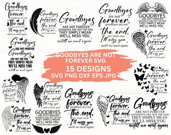Memorial Angel Wings SVG: Rest In Peace, 15 Designs (Digital Download)