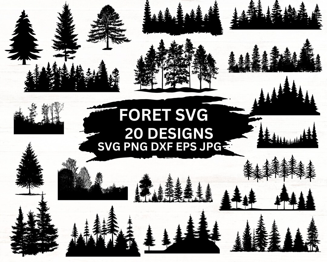 Forest Svg Bundle, Forest Png, Forest Dxf, Forest Clipart, Forest