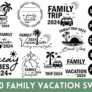 Familien Urlaub 2024 SVG Bundle: Kreuzfahrt, passende Shirt Designs (Digitaler Download)