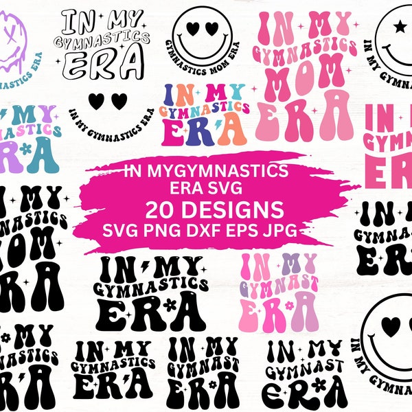 20 In My Gymnastics Era Svg Png, Gymnastics Png, Gymnastics Shirt Svg, Gymnastics Clip Art, Instant Download, Svg Cut File, Silhouette