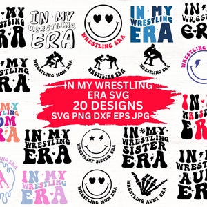 Wrestling Era SVG PNG Bundle: 20 Designs (Digital Download)