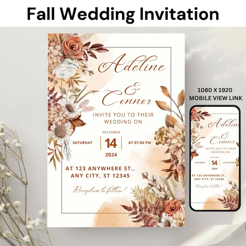 Etsy Fall Invitations Fall Wedding Invitations - Etsy