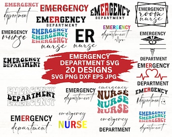 Emergency Nurse SVG Bundle: ER Department Designs (Digital Download)