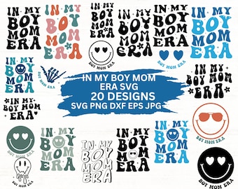 Boy Mom Era SVG Bundle: Funny Mom Shirt Designs (Digital Download)