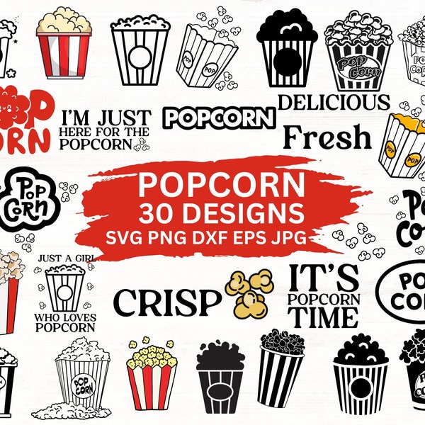 Popcorn Svg Bundle,Popcorn Png,Pop Corn Svg,Popcorn Clip Art,Movie Popcorn Svg,Popcorn Box Png,Silhouette,Popcorn Svg File,Digital Downloads