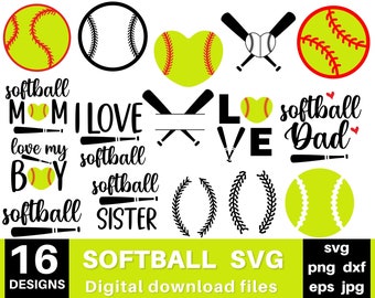 Softball Svg Bundle,Softball Mom Svg, Softball Png, Svg Files For Cricut, Baseball Mom Svg,Sports Svg,Game Day Svg,Softball Shirt,Cricut Svg