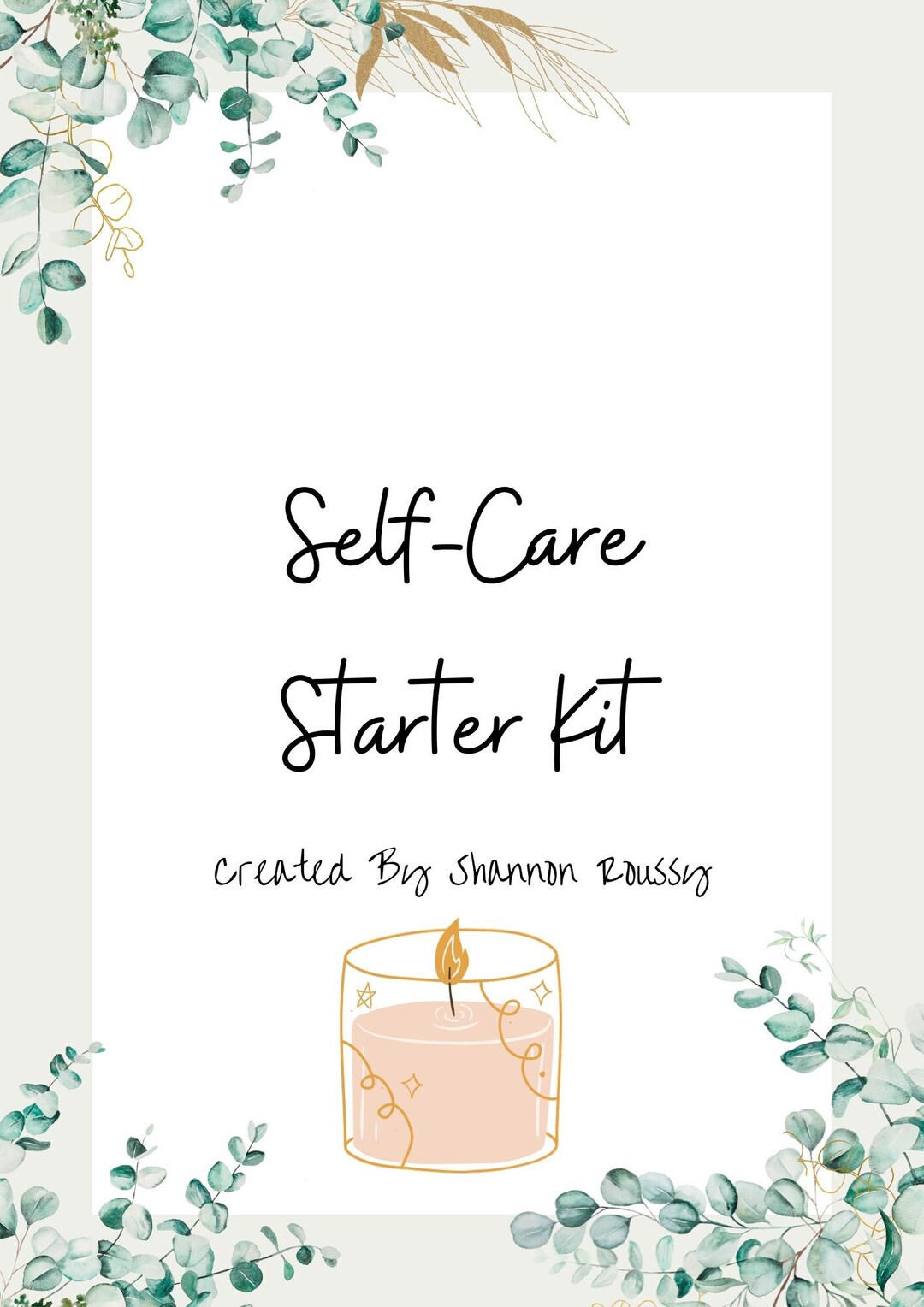 Selfcare Starter Kit Workbook Etsy