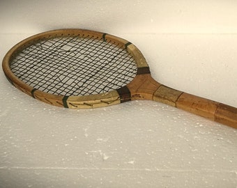 Vintage wooden tennis racket original "Olympia" 1940s