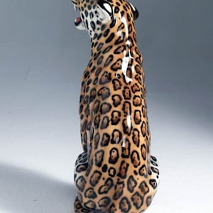 Exclusive decorative statue Jaguar 86 cm ceramic handmade Italy image 4