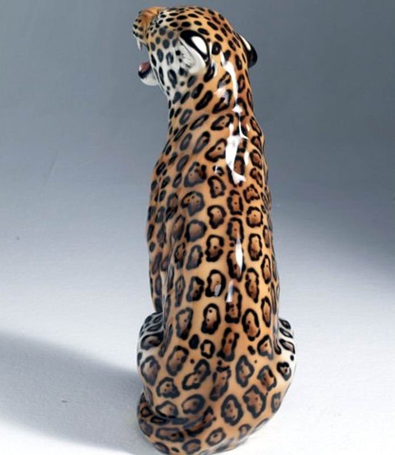 Exclusive decorative statue Jaguar 86 cm ceramic handmade Italy image 4