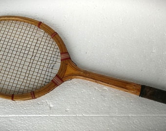 Vintage wooden tennis racket original Triumph 1950s - 1960s