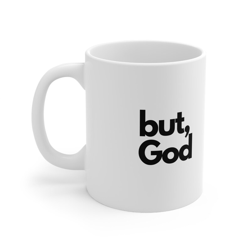 Religious Graphic Coffee Mug, Inspiring Christian Ceramic Cup, Faith