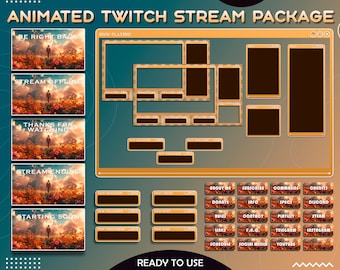 Animated Stream Overlay Package, Twitch Overlay. Flowers Twitch Overlay Pack. Twitch Play Overlay. Twitch Streamer. Twitch panels, alerts