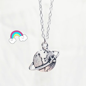 Kinder Halskette silber Flugzeug Weltkarte Anhänger Schmuck 35 40 cm Geschenkidee Mädchen Glücksbringer Kommunion Kindergeburtstag Reisen