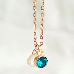 Halskette gold Süßwasserperle Strass Anhänger türkis Schmuck 45 50 cm Geschenkidee Frau Freundin Mutter Glücksbringer Firmung Konfirmation