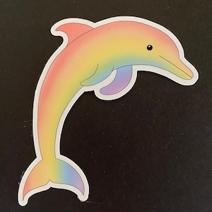 Adesivo delfino arcobaleno