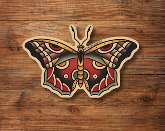 Butterfly Traditional Tattoo Sticker