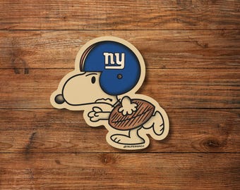 NY Football Team Cartoon Dog Sticker