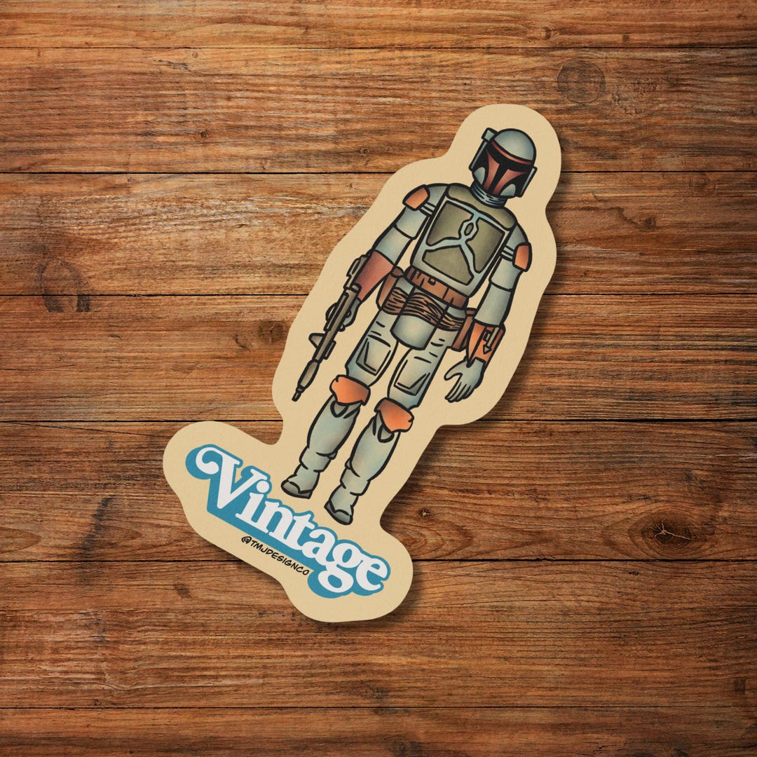 Outback Action Figure Sticker Vintage Action Figure Bounty Hunter Sticker - Etsy